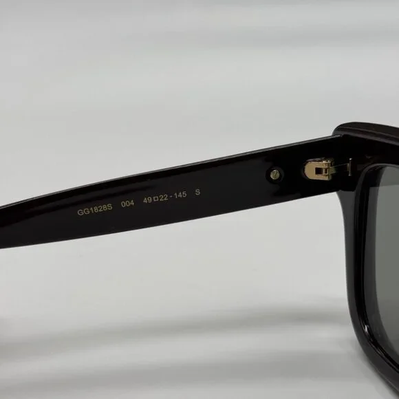 NEW GG1828S 004 GUCCI SHINY SOLID BROWN WOMEN GUCCI SUNGLASSES
